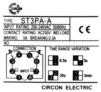 circon timer relay st3 diagram